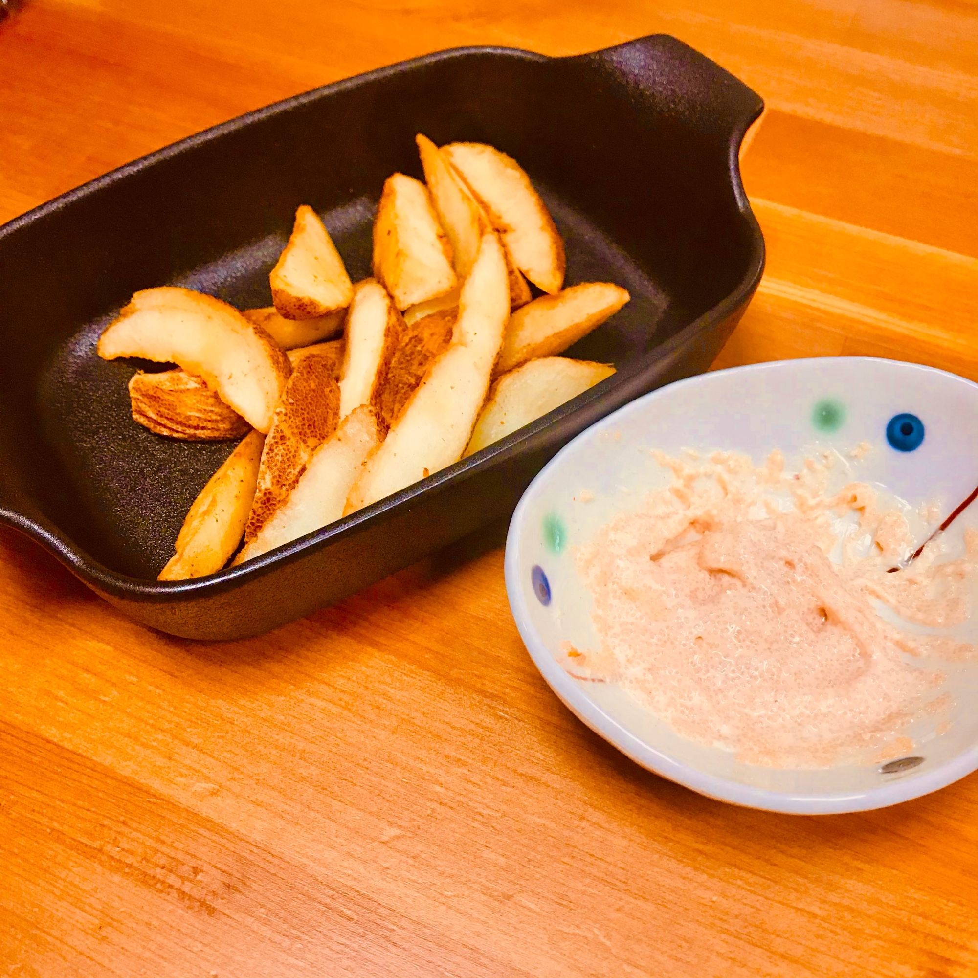 フライドポテトと明太マヨネーズのソース