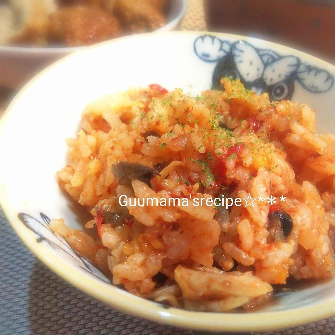 トマト缶で簡単♡フライドチキンの炊き込みご飯