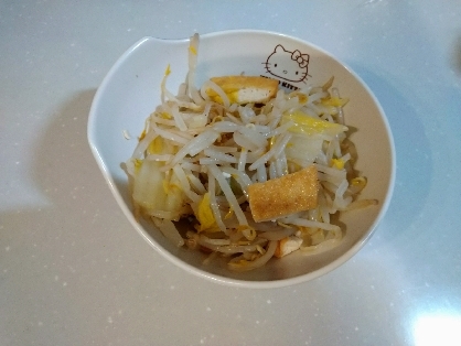 さつま揚げ＆もやしのバター白だし炒めꕤ୭*