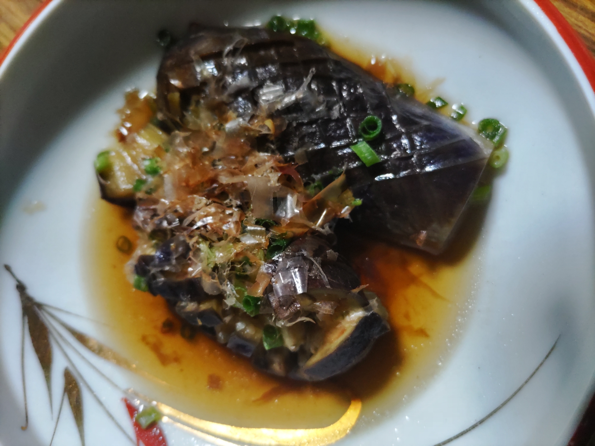 ナスのレンジで煮浸し