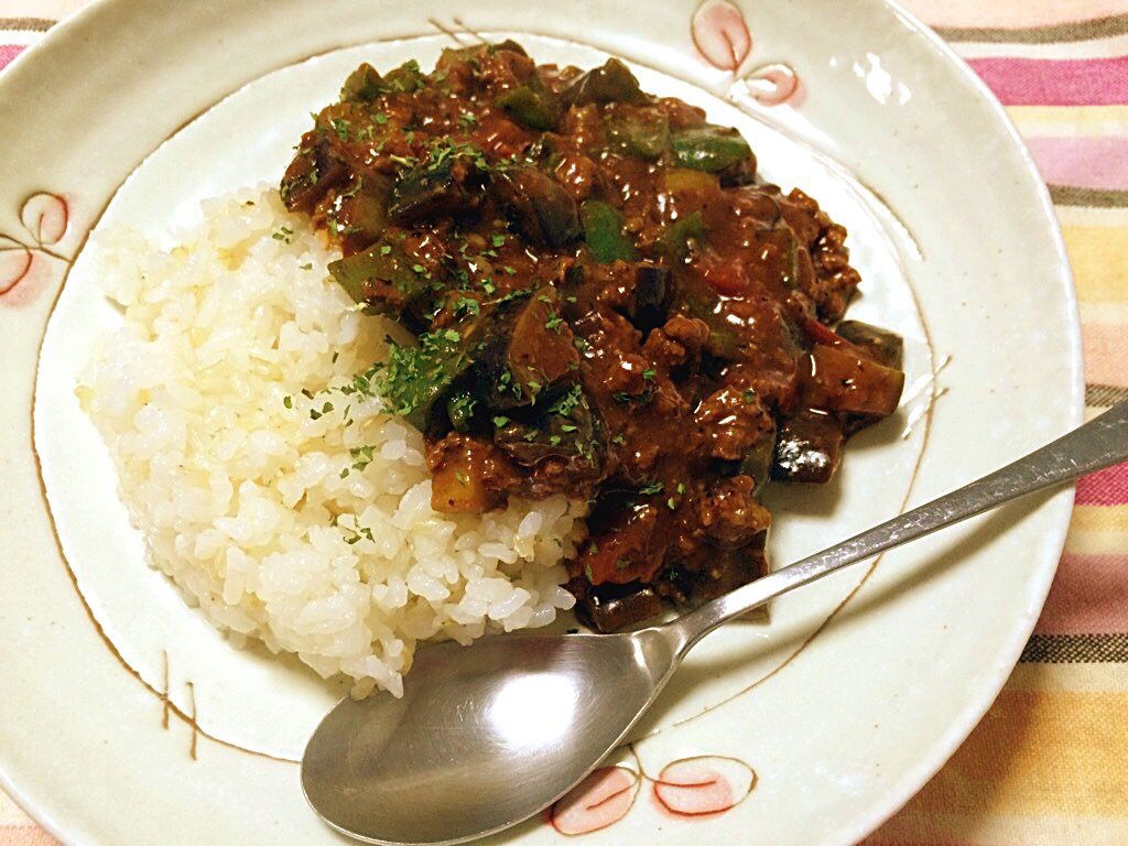 カレールーで簡単！野菜ゴロゴロ。キーマカレー