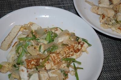 お手軽❤豆腐とニラモヤシの炒め物❤