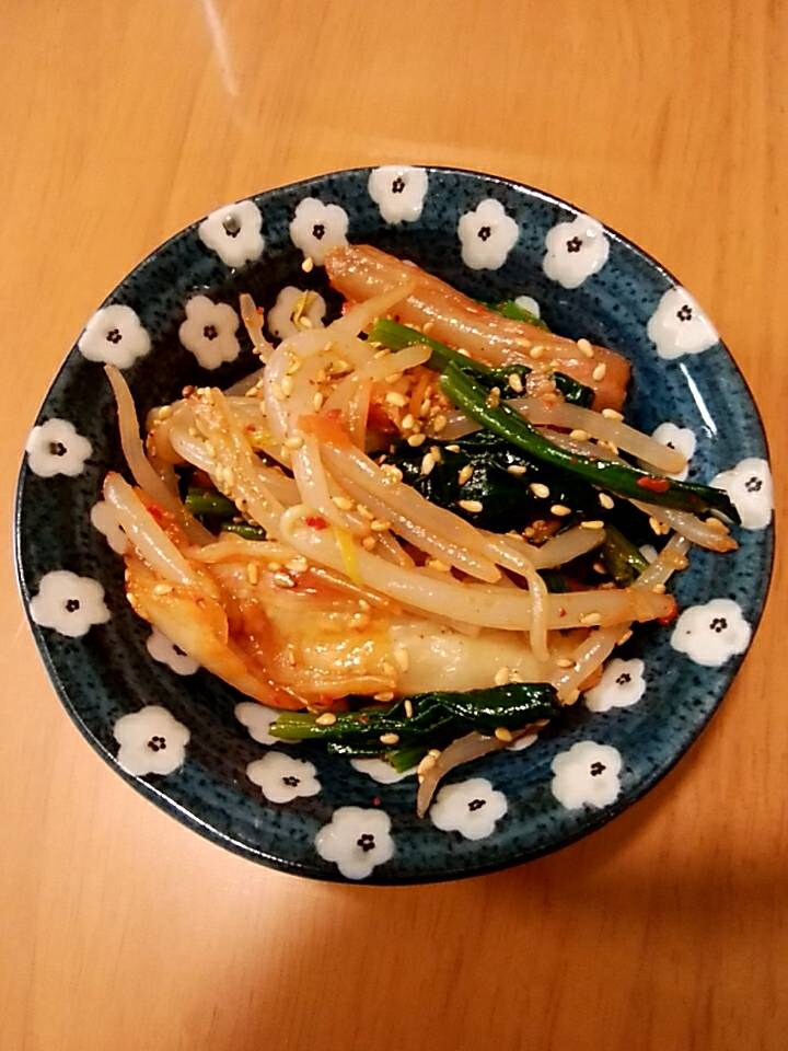 野菜とキムチのナムル