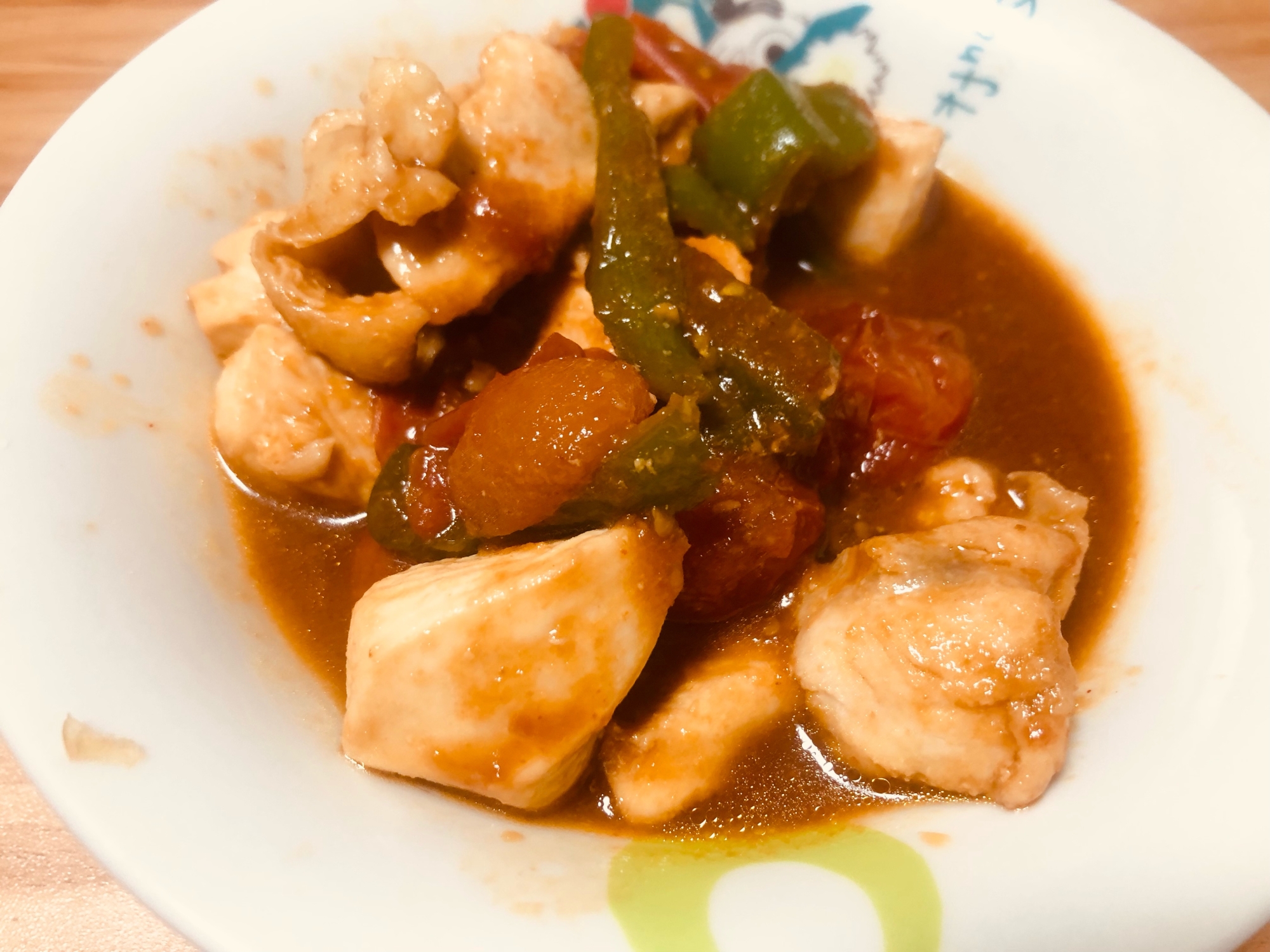 鶏胸肉と夏野菜の韓国風炒め
