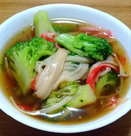 簡単おかず！ブロッコリーの蟹カマ餡掛け