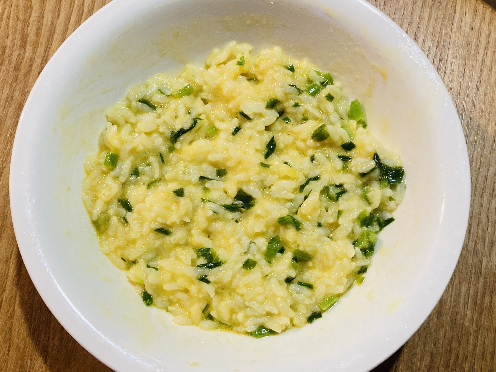 ニラ卵かけご飯