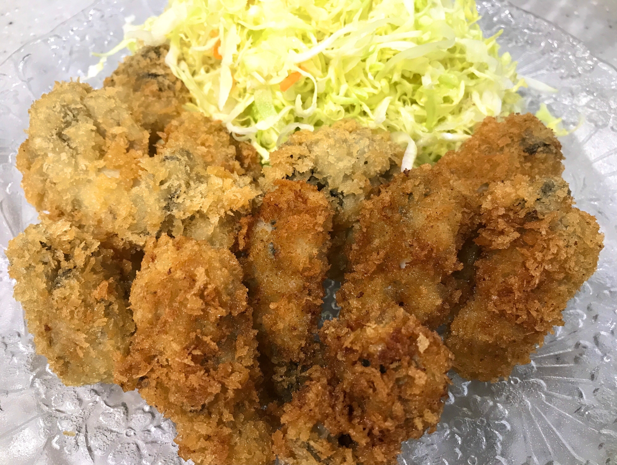 卵なし*小麦粉液でカキフライ