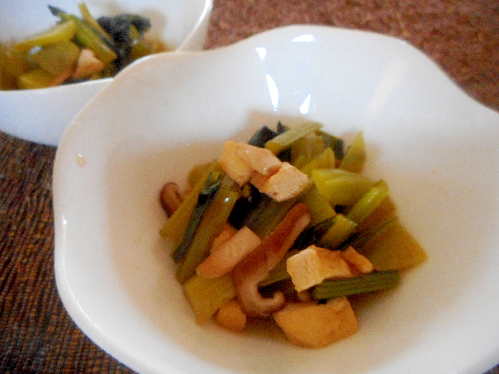 小松菜とシイタケのあっさり煮びたし
