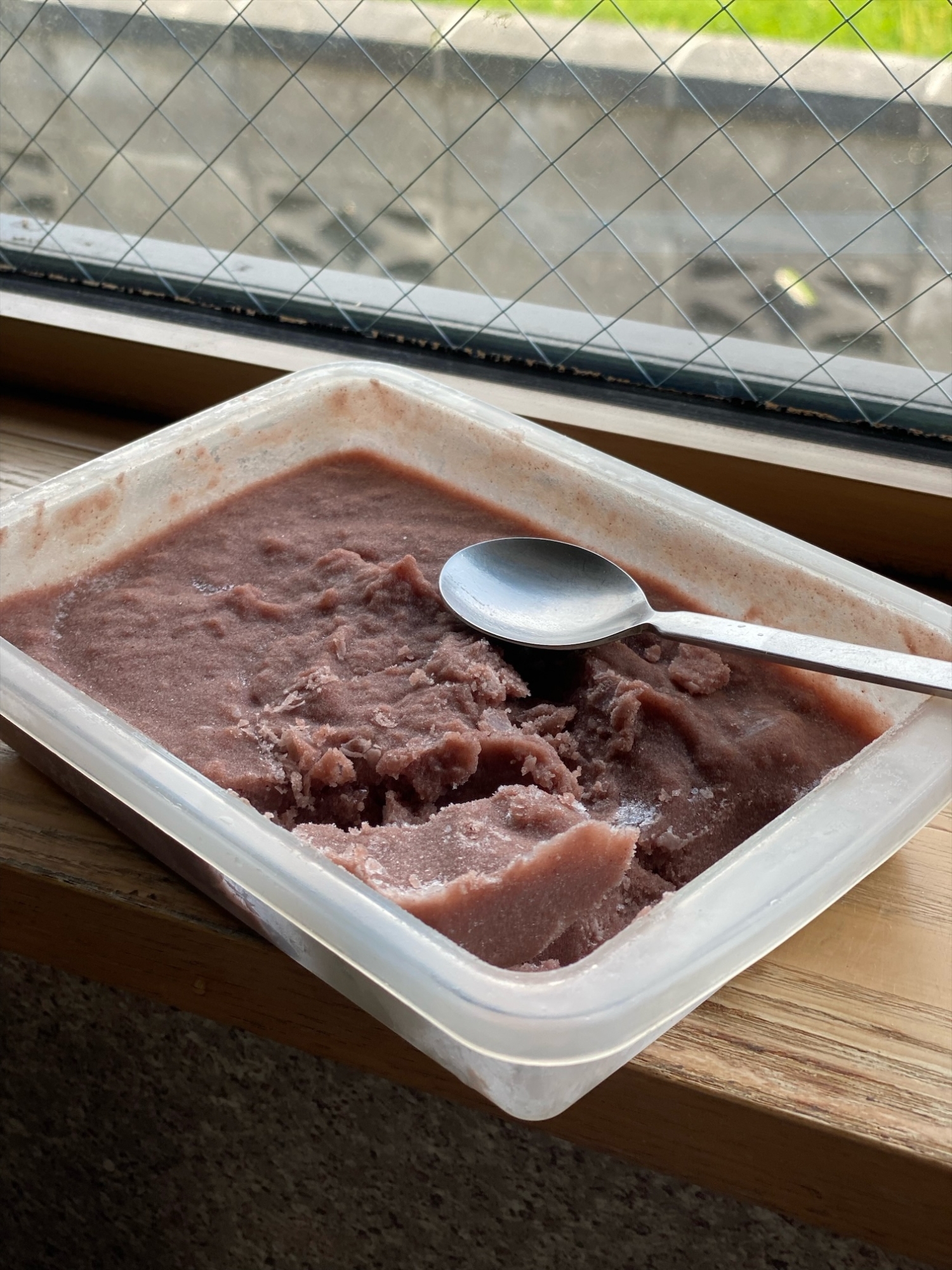 ねりあん（こしあん）からのあずきアイス