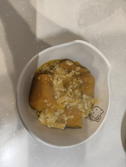 電子レンジで簡単(^^)かぼちゃのそぼろ煮♪