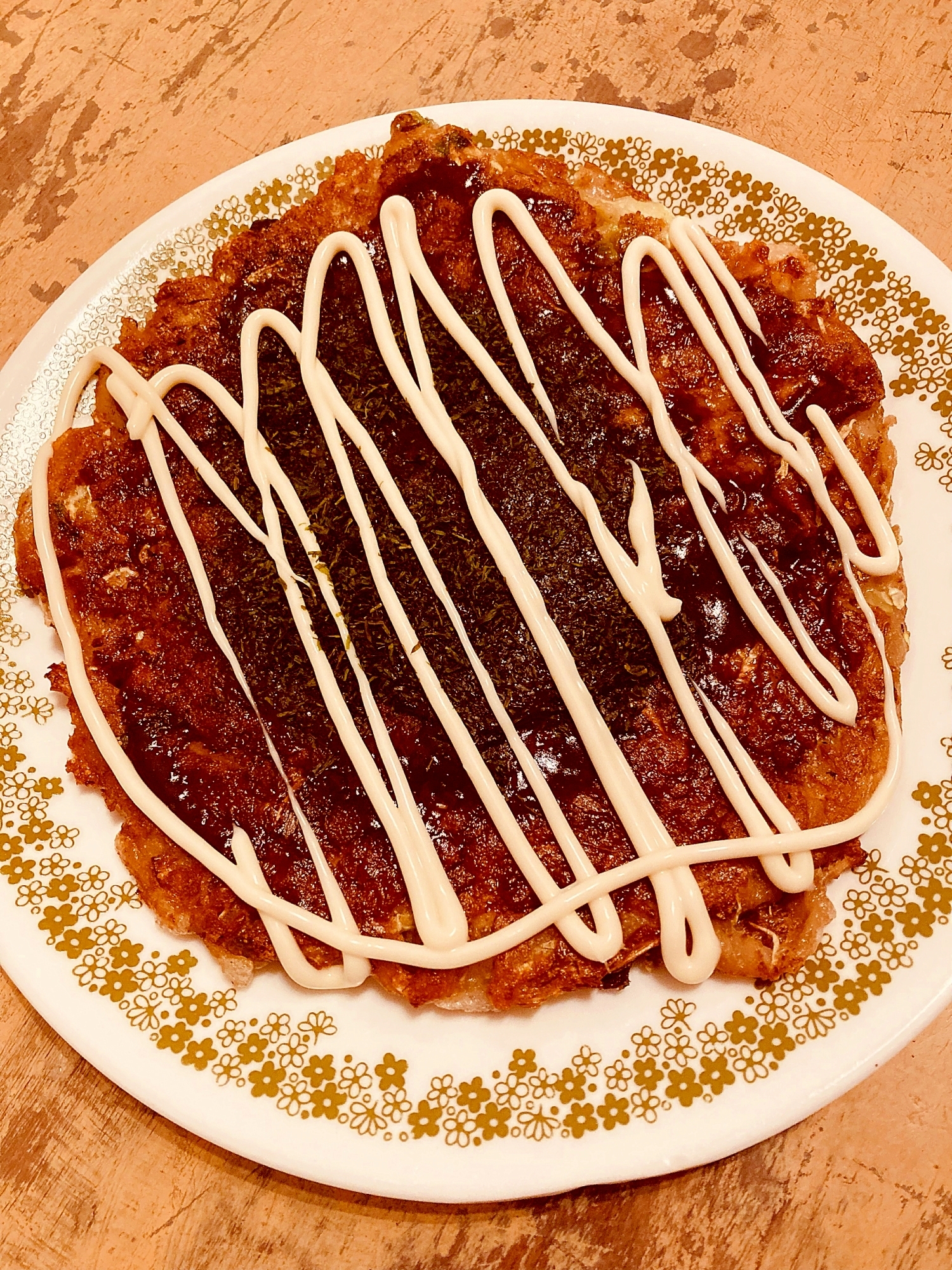 菊芋パウダー入りプラントベースのお好み焼き