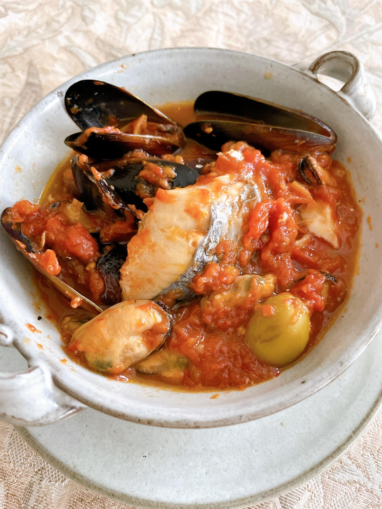 冷凍魚介でブイヤベース