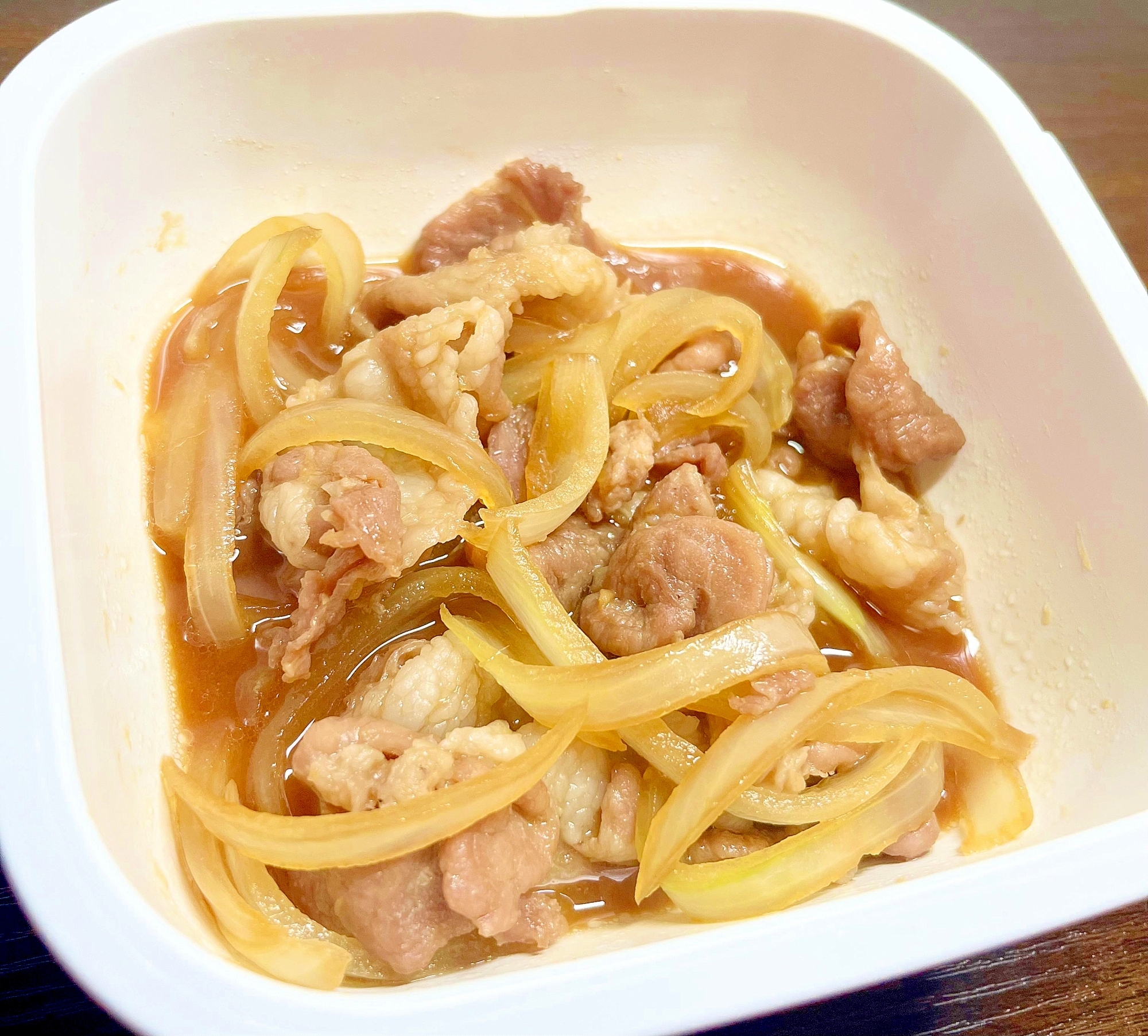 【簡単レンチン4分】豚こま肉で節約！しょうが焼き