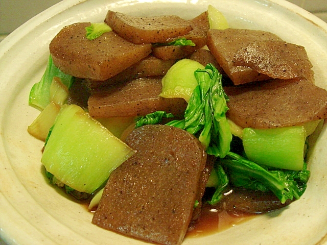 蒟蒻と青梗菜の中華風煮物
