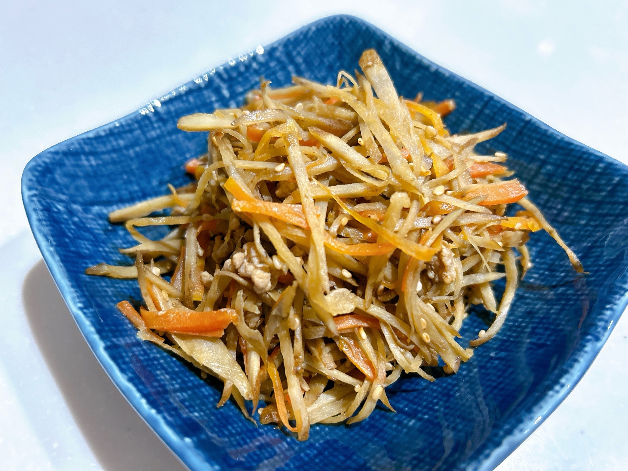 豚ミンチ入りきんぴらごぼう