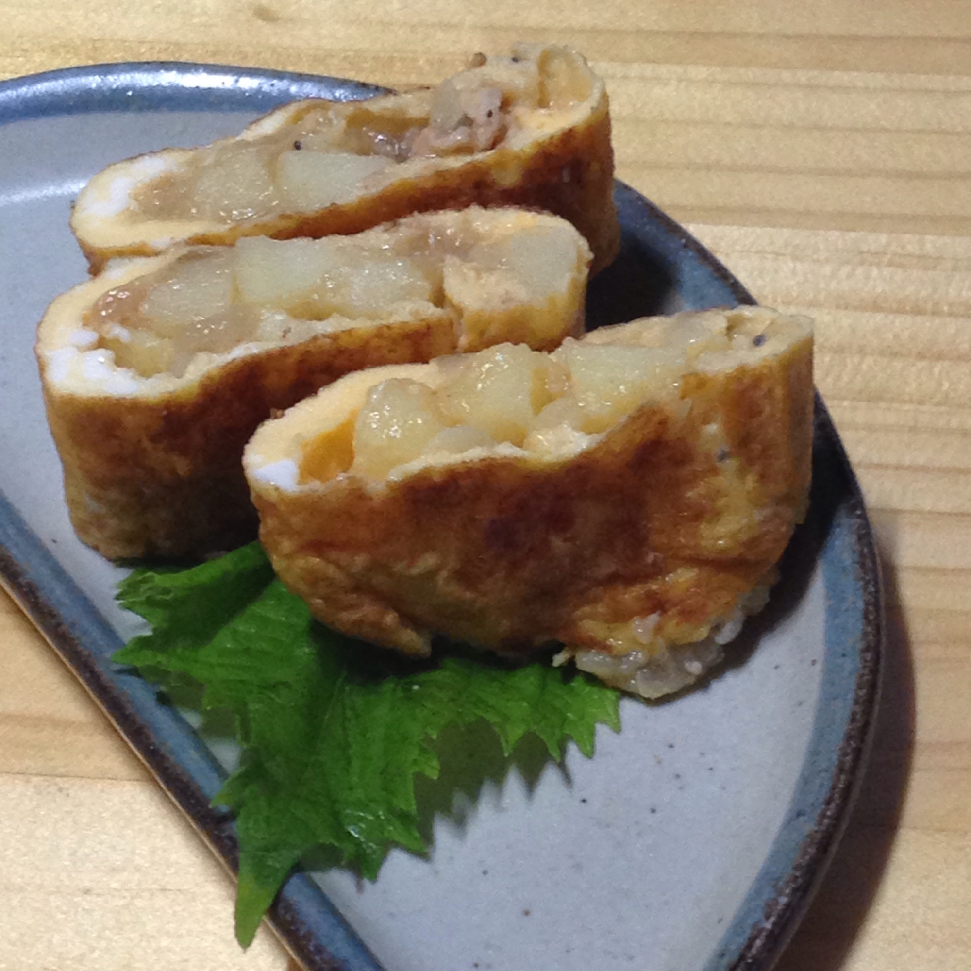 じゃが芋の煮物de玉子焼き♪