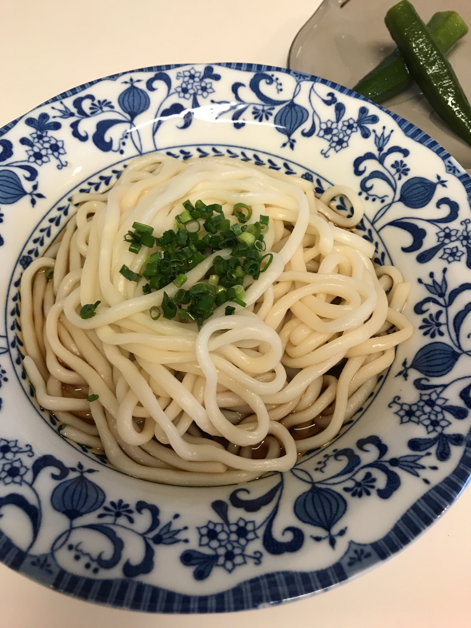 めんつゆ緑茶割りwith うどん