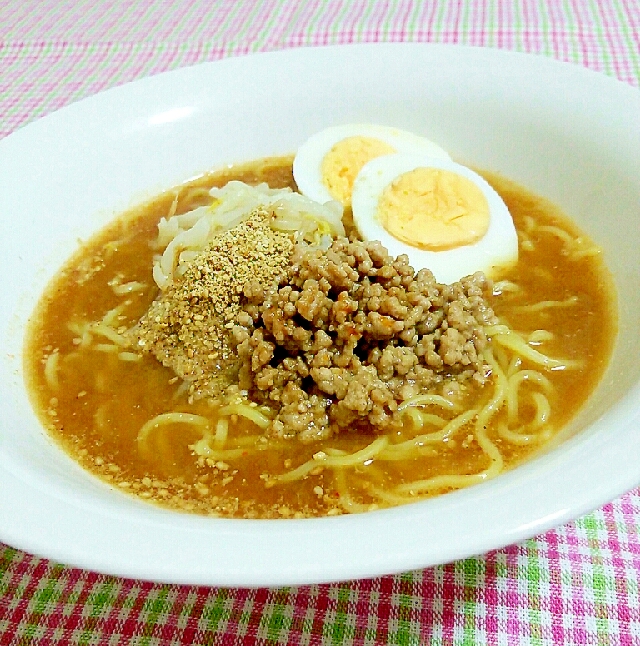 味噌ラーメンアレンジ☆担々麺風肉味噌ラーメン