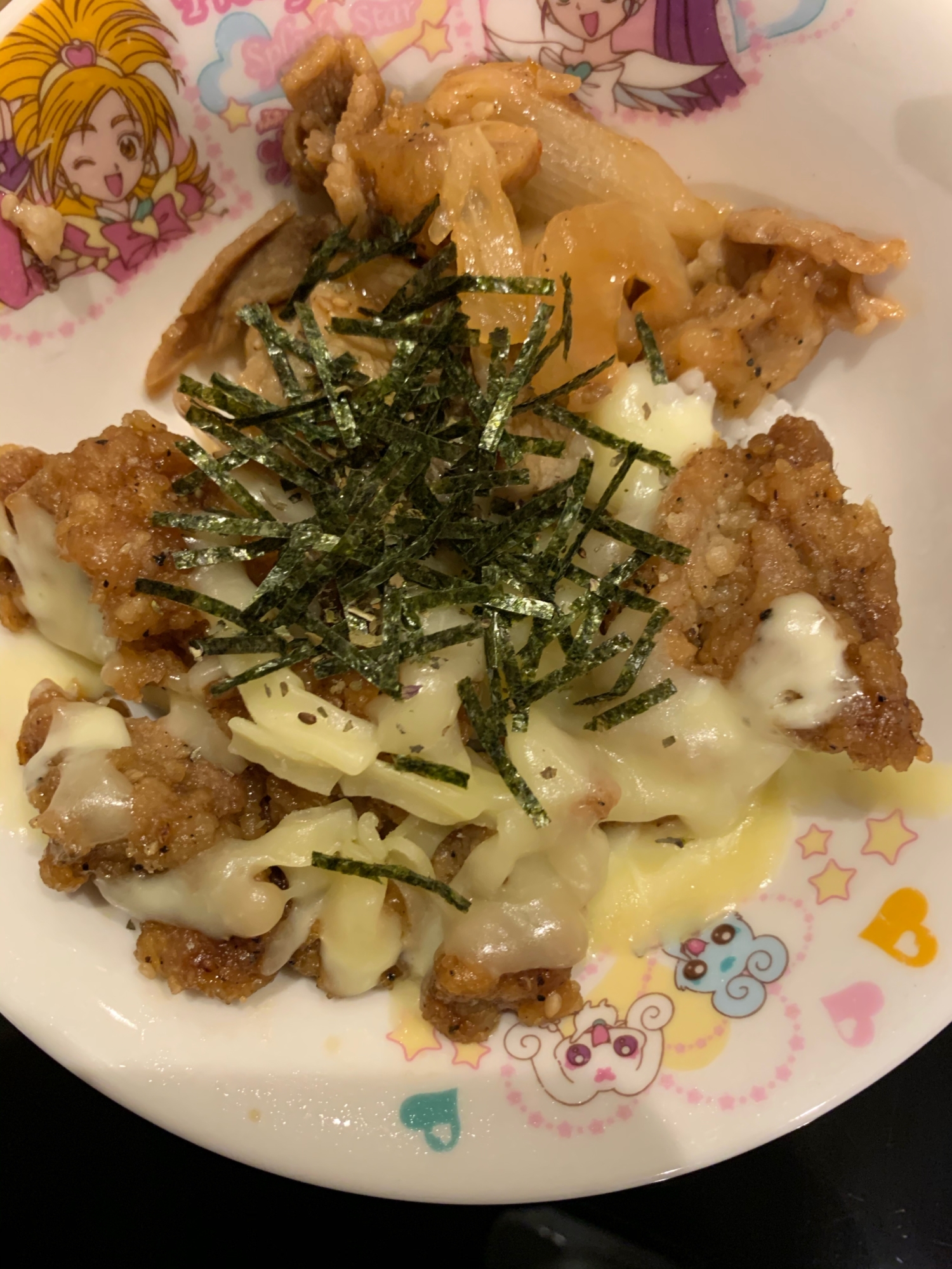 唐揚げチーズ丼