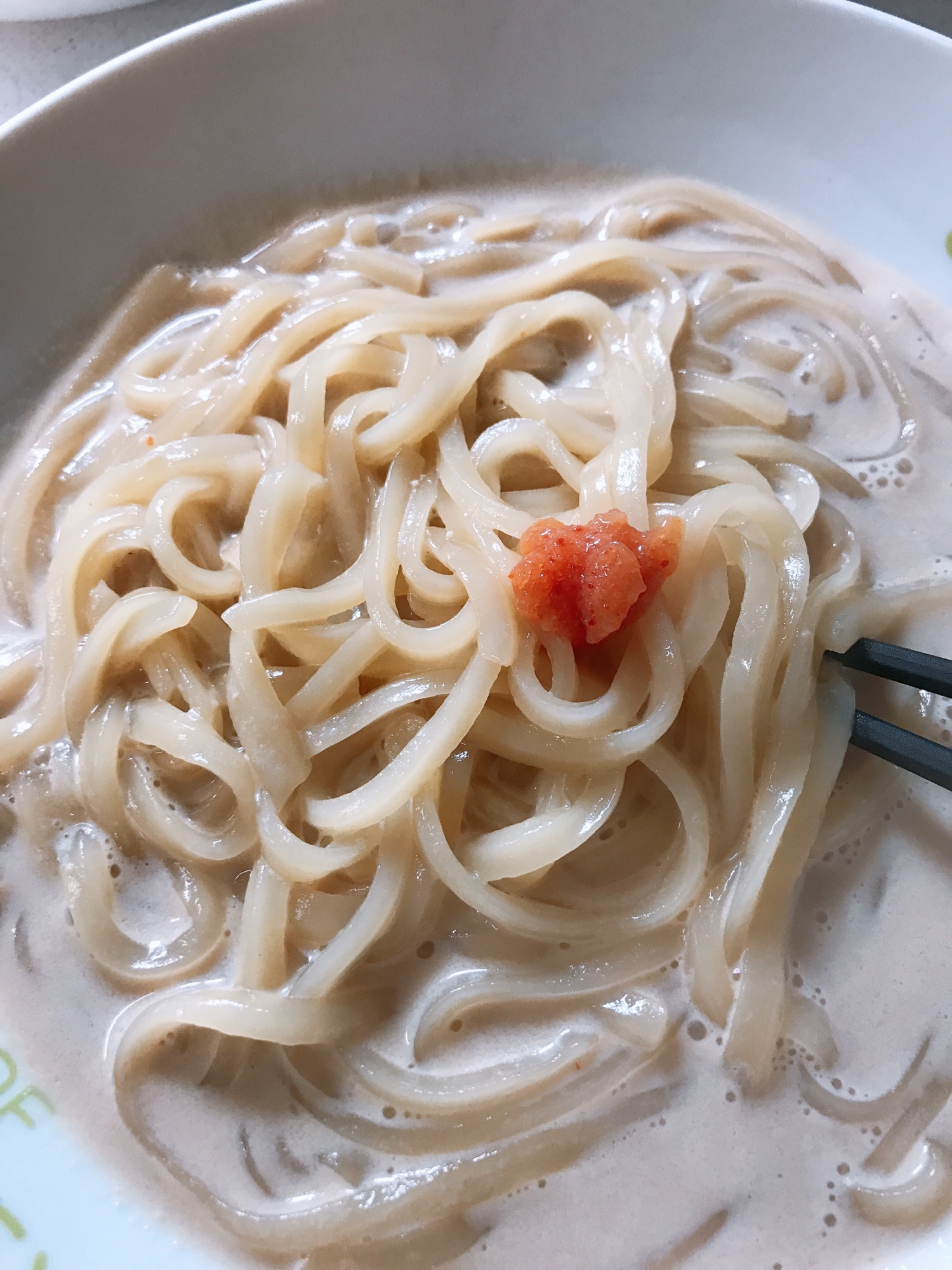 コストコの明太子で❤豆乳うどん