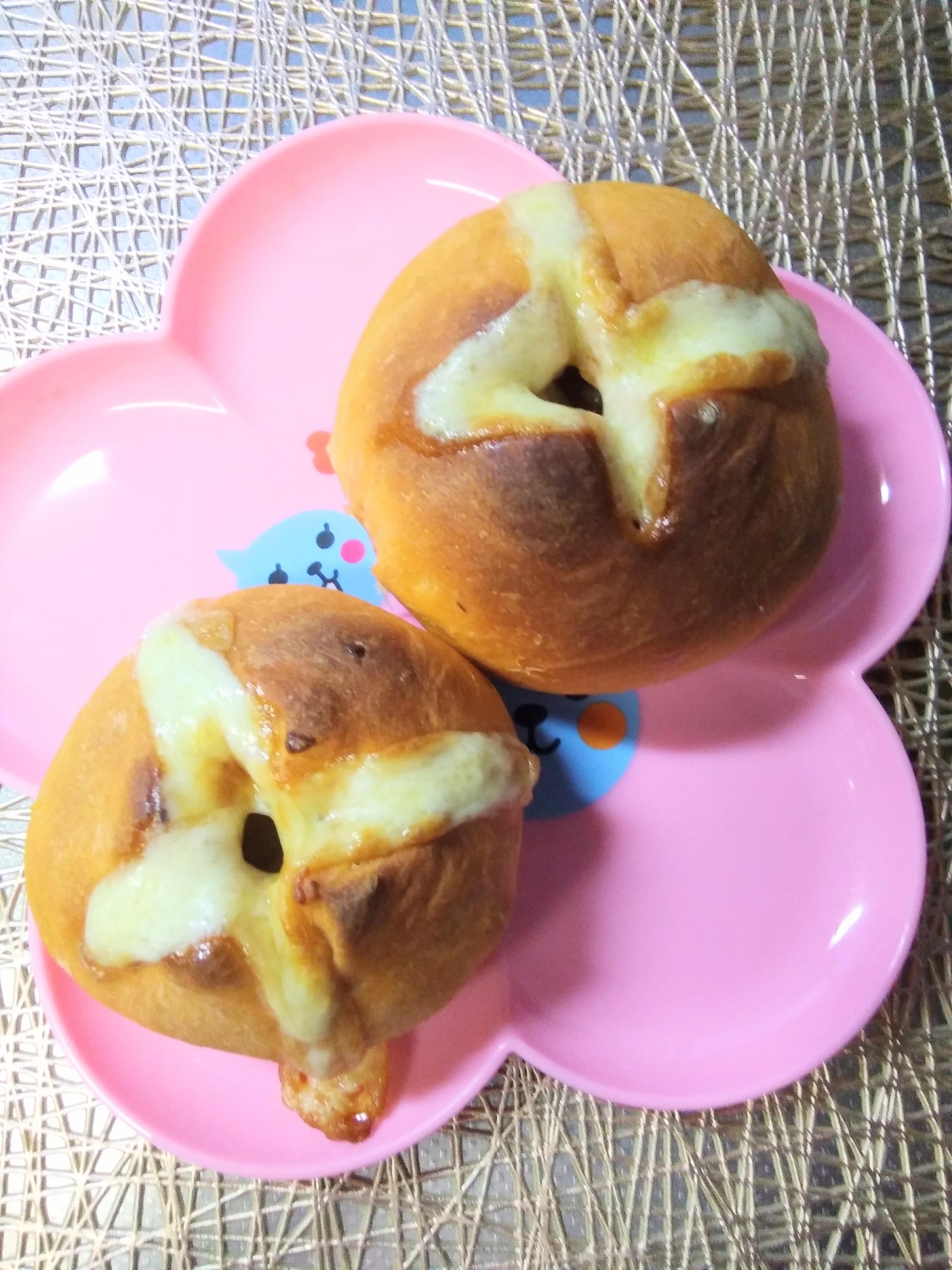 トマトジュース☆トマトチーズパン☆手捏パン