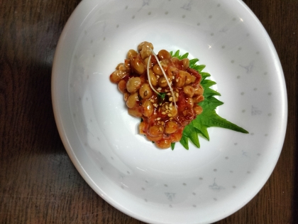 おつまみにᕷ*チャンジャと大葉のアレンジ納豆ꕤ୭*
