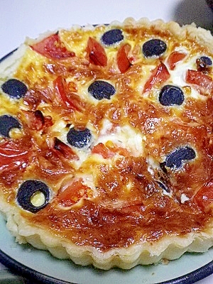 トマトとオリーブのキッシュ レシピ 作り方 By Time 楽天レシピ