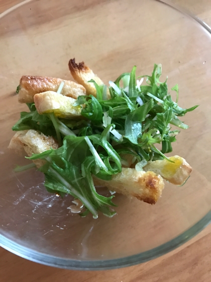水菜と油揚げのお浸し風シンプルサラダ
