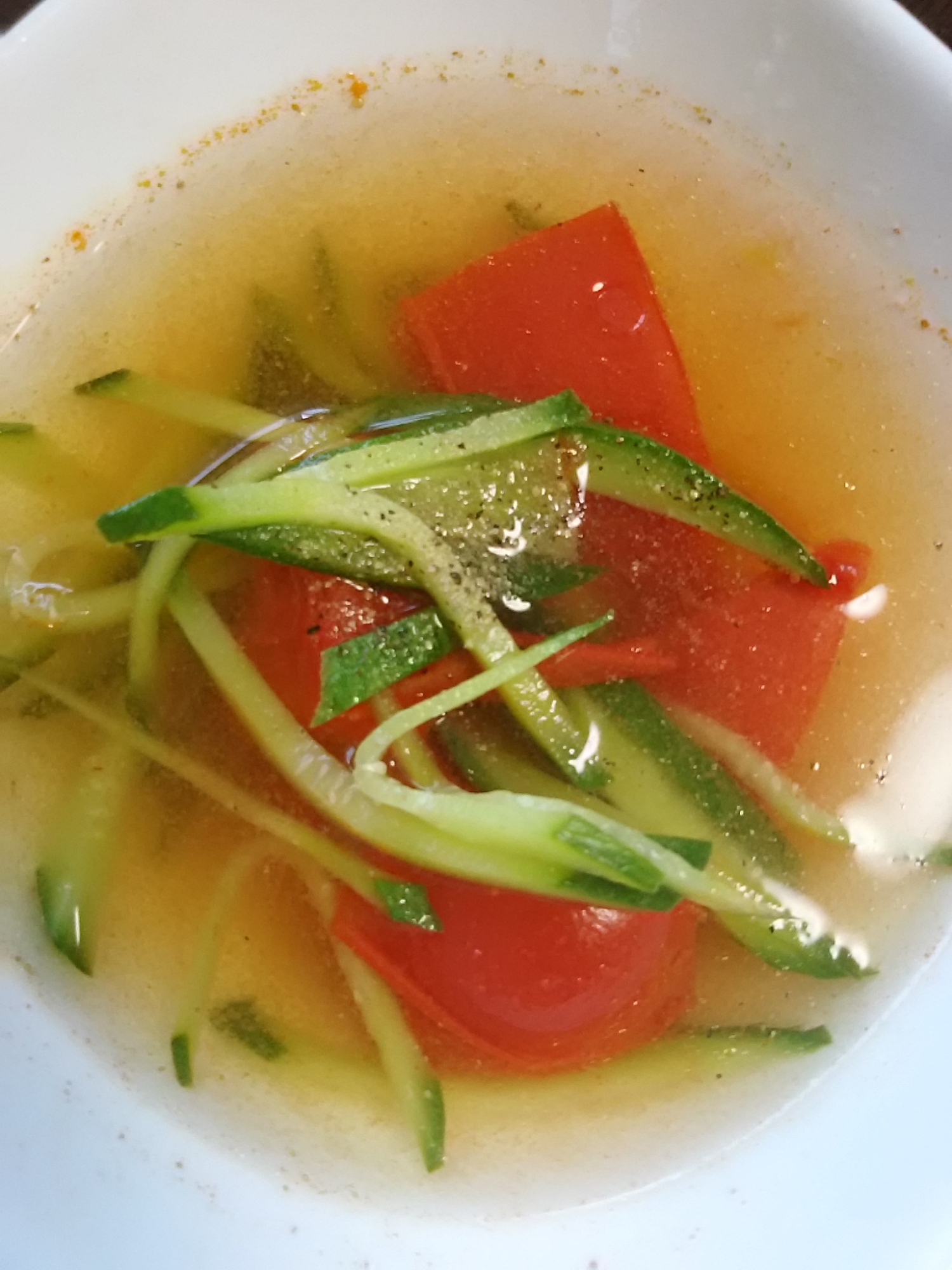 トマトとキュウリのスープ レシピ 作り方 By こころママ 楽天レシピ トマトとキュウリのスープ レシピ 作り方 By こころママ 楽天レシピ