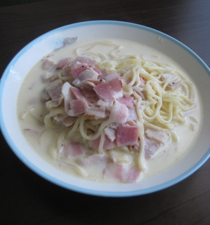 生パスタで作ってみました。スープ多めになっちゃったけど美味しかったです。素敵なレシピに感謝♪