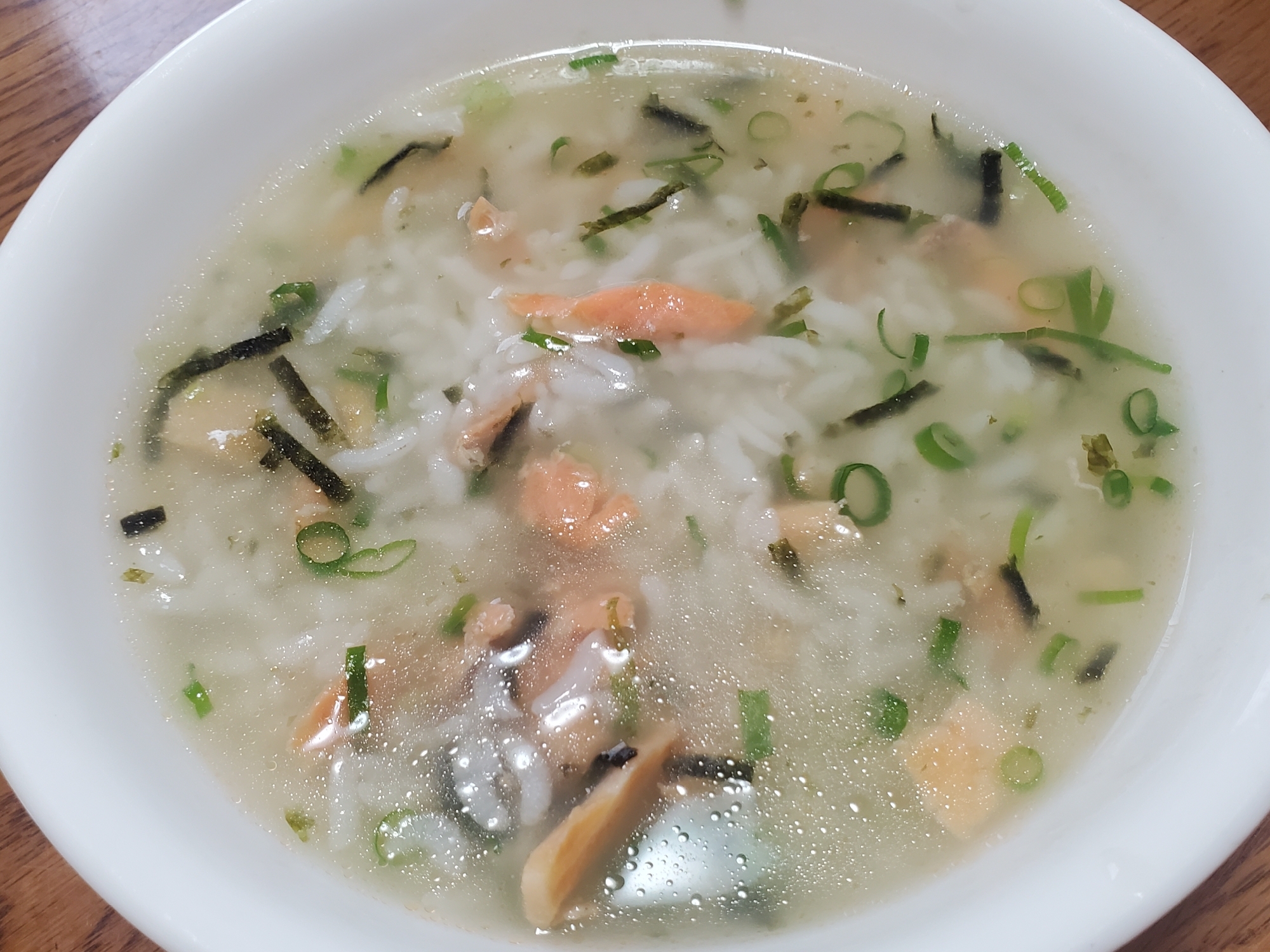 鮭とネギのお茶漬け