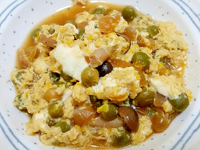 めんつゆで簡単 えんどう豆の卵とじ レシピ 作り方 By Kuro 24 楽天レシピ