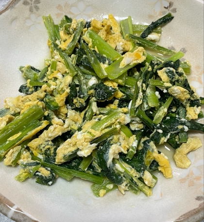 小松菜で代用して作りました(๑˃̵ᴗ˂̵)いつも美味しいレシピありがとうございます٩(๑❛ᴗ❛๑)۶✨