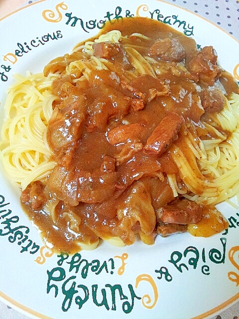 残ったカレーで カレーパスタ レシピ 作り方 By ラズベリっち 楽天レシピ