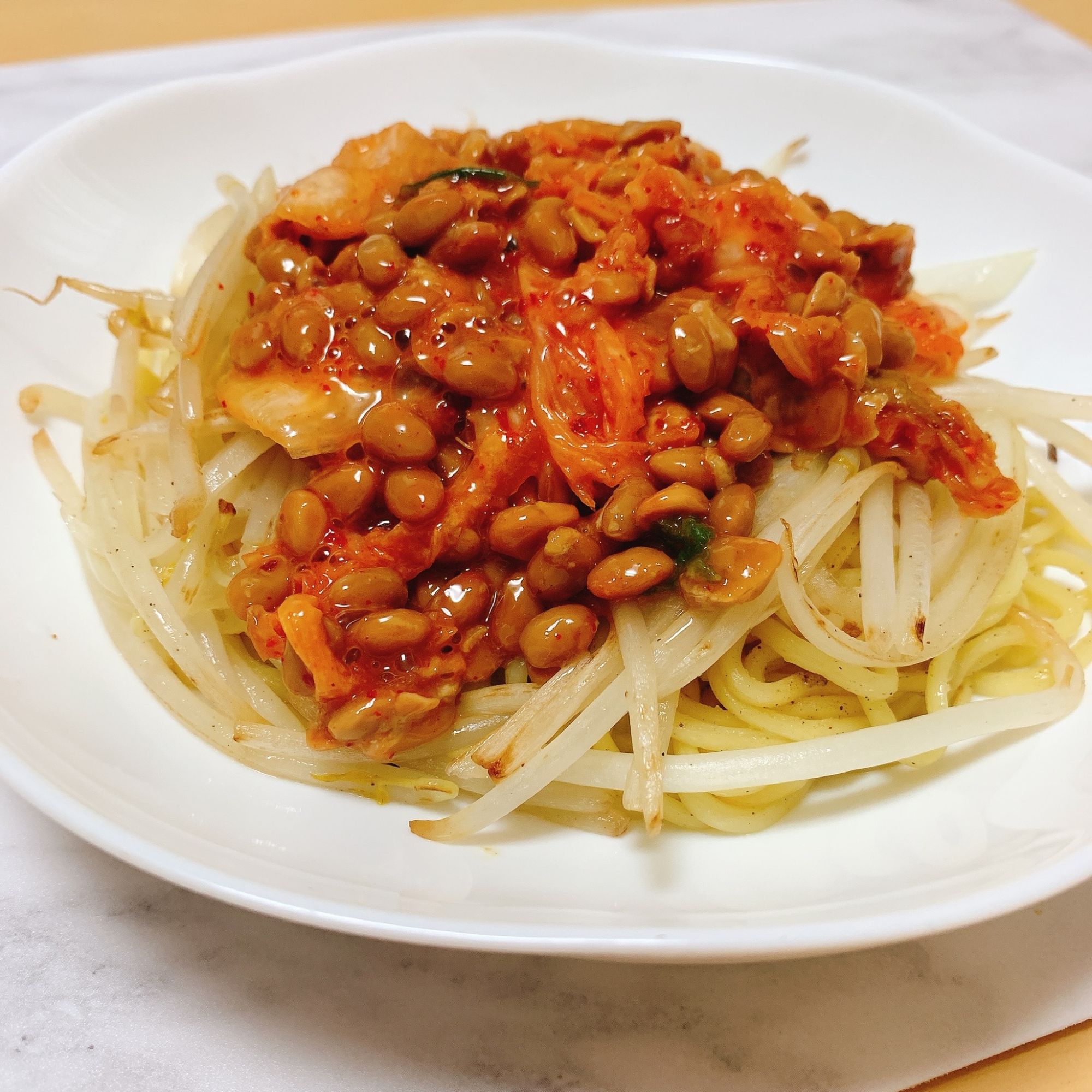 納豆キムチ焼きそば