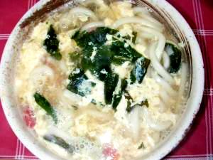 簡単！あったか梅とじうどん☆