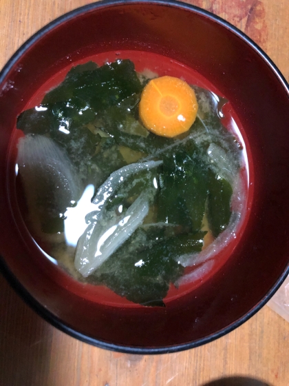 えのき・豆腐・ワカメ味噌汁