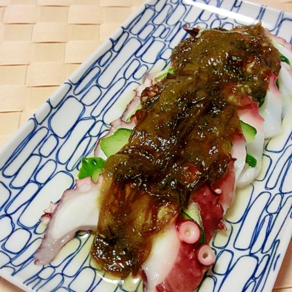 タコ刺しのとろ りもずく酢がけ レシピ 作り方 By はぁぽじ 楽天レシピ タコ刺しのとろ りもずく酢がけ レシピ 作り方 By はぁぽじ 楽天レシピ
