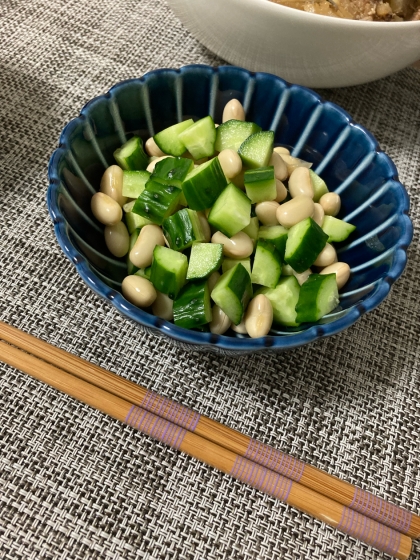 きゅうりと大豆だけですが、美味しくできました！ありがとうございました。