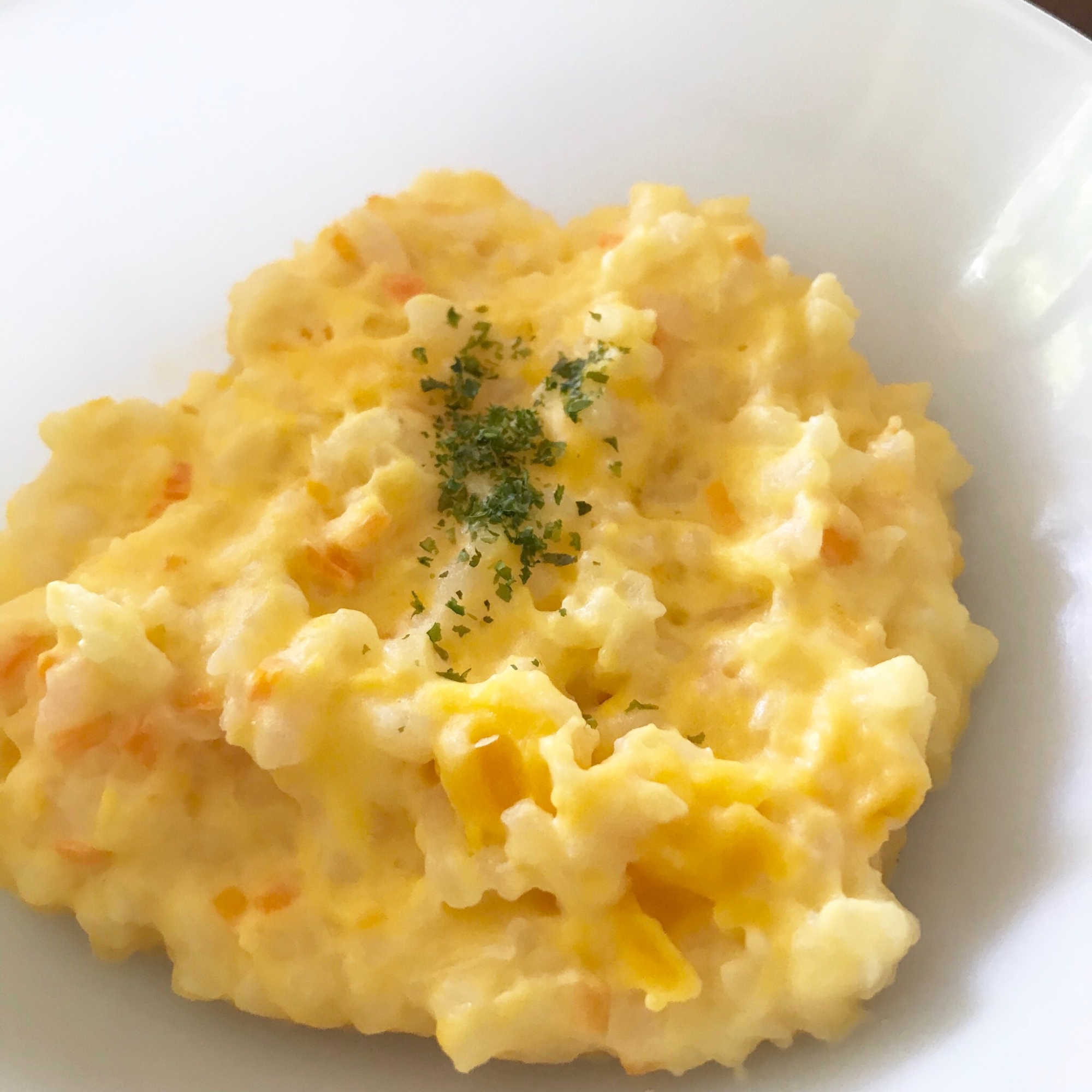 【離乳食】卵と野菜の味噌がゆ