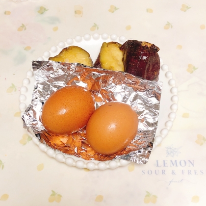 蒸かし芋のついでにできる蒸かし玉子❤ゆで卵風✨節約