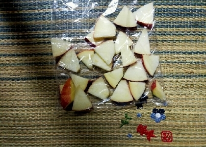 ひろちゃん✨林檎の冷凍保存✨便利ですね✨リピにポチ✨✨いつもありがとうございます(o^ O^)シ彡☆