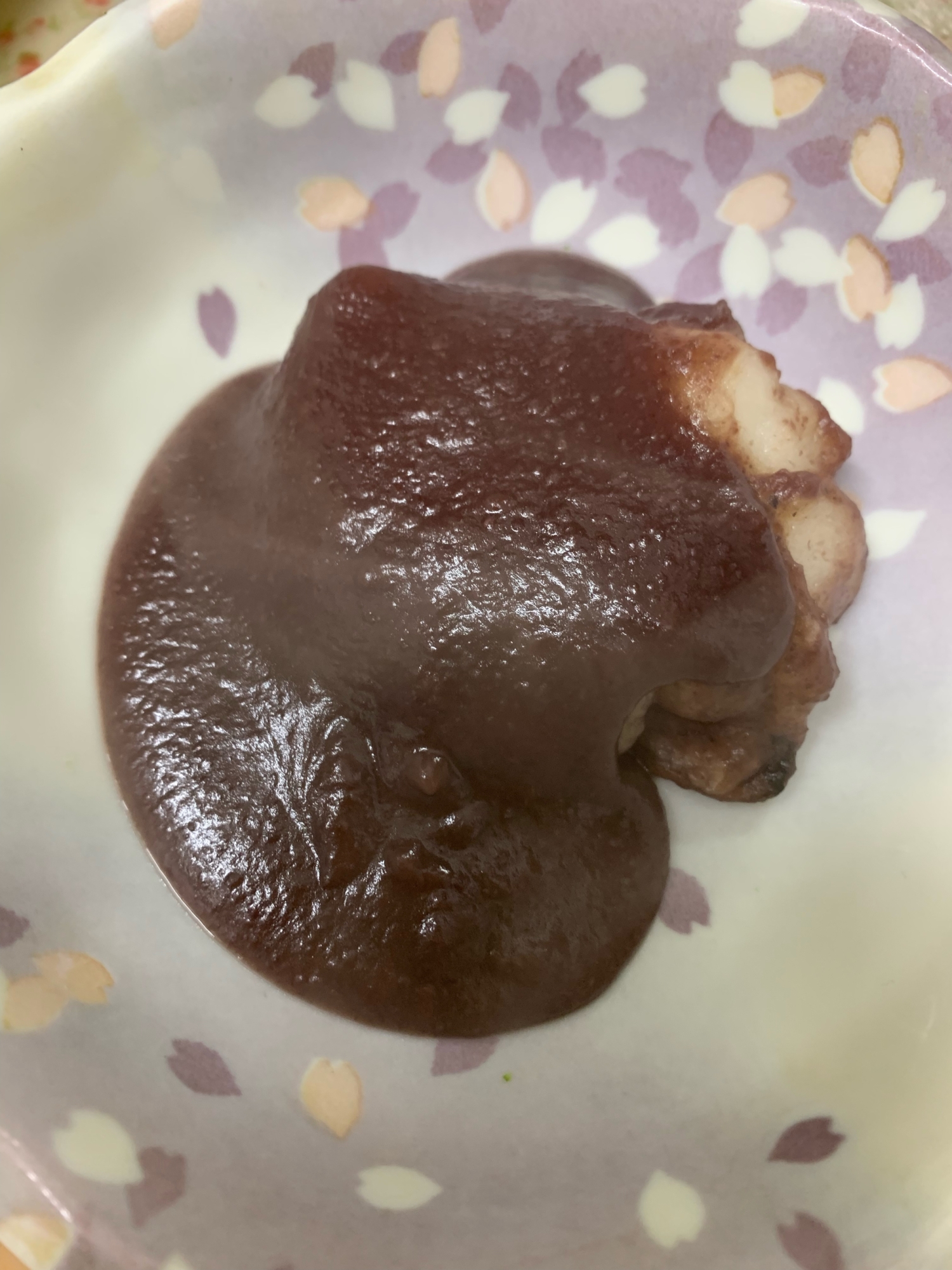 自家製の甘さ控えめこし餡