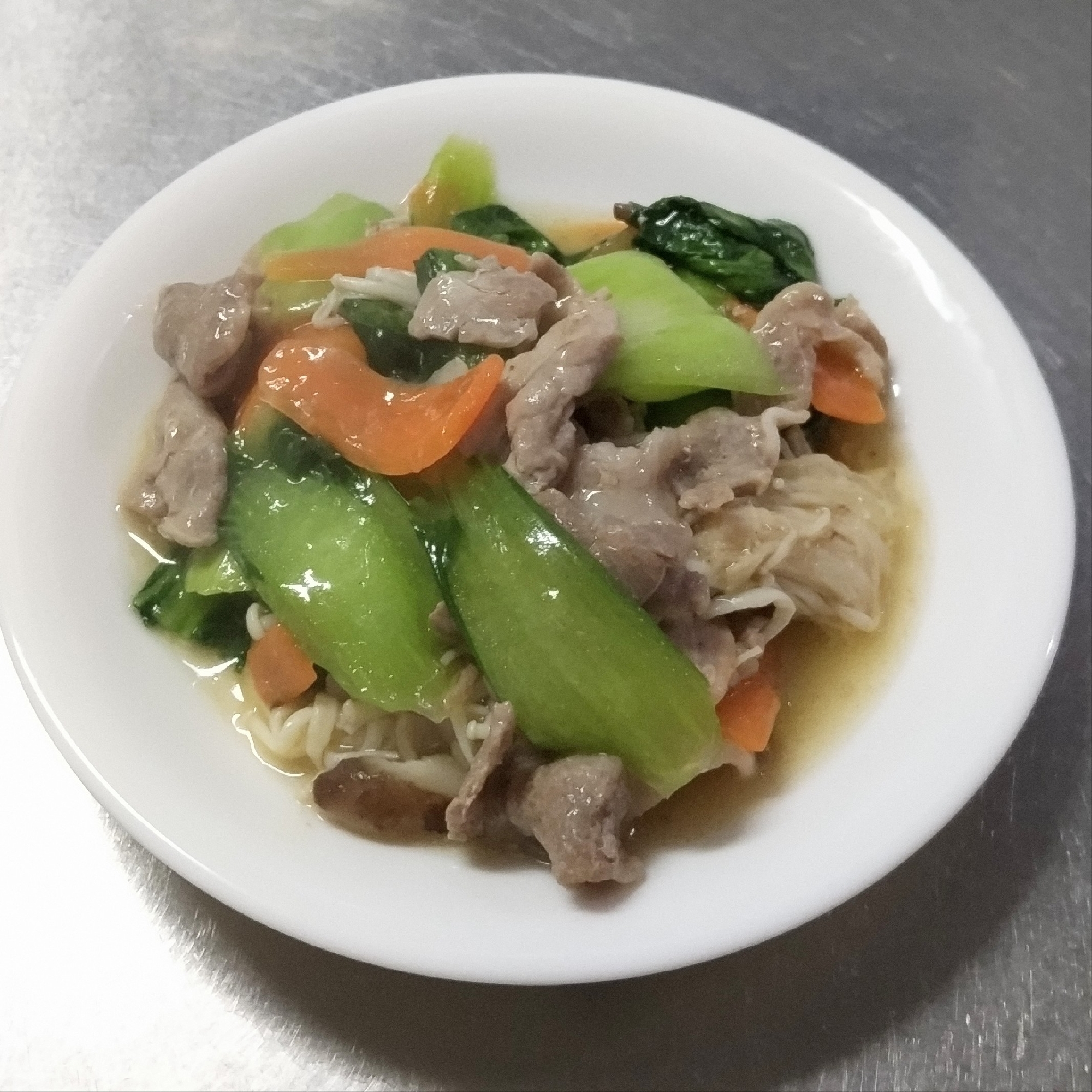 チンゲン菜の八宝菜風炒め