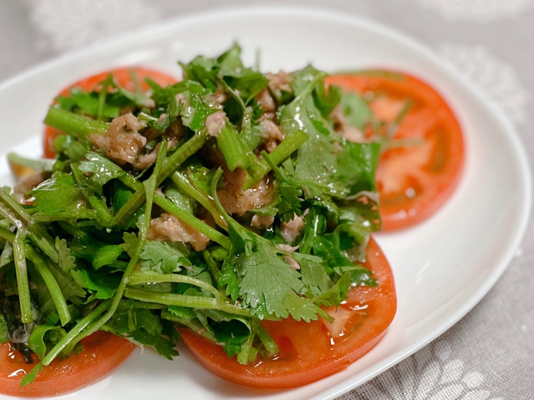 ツナとパクチーのエスニック風サラダ レシピ 作り方 By Chuz ちゃず飯 楽天レシピ ツナとパクチーのエスニック風サラダ レシピ 作り方 By Chuz ちゃず飯 楽天レシピ