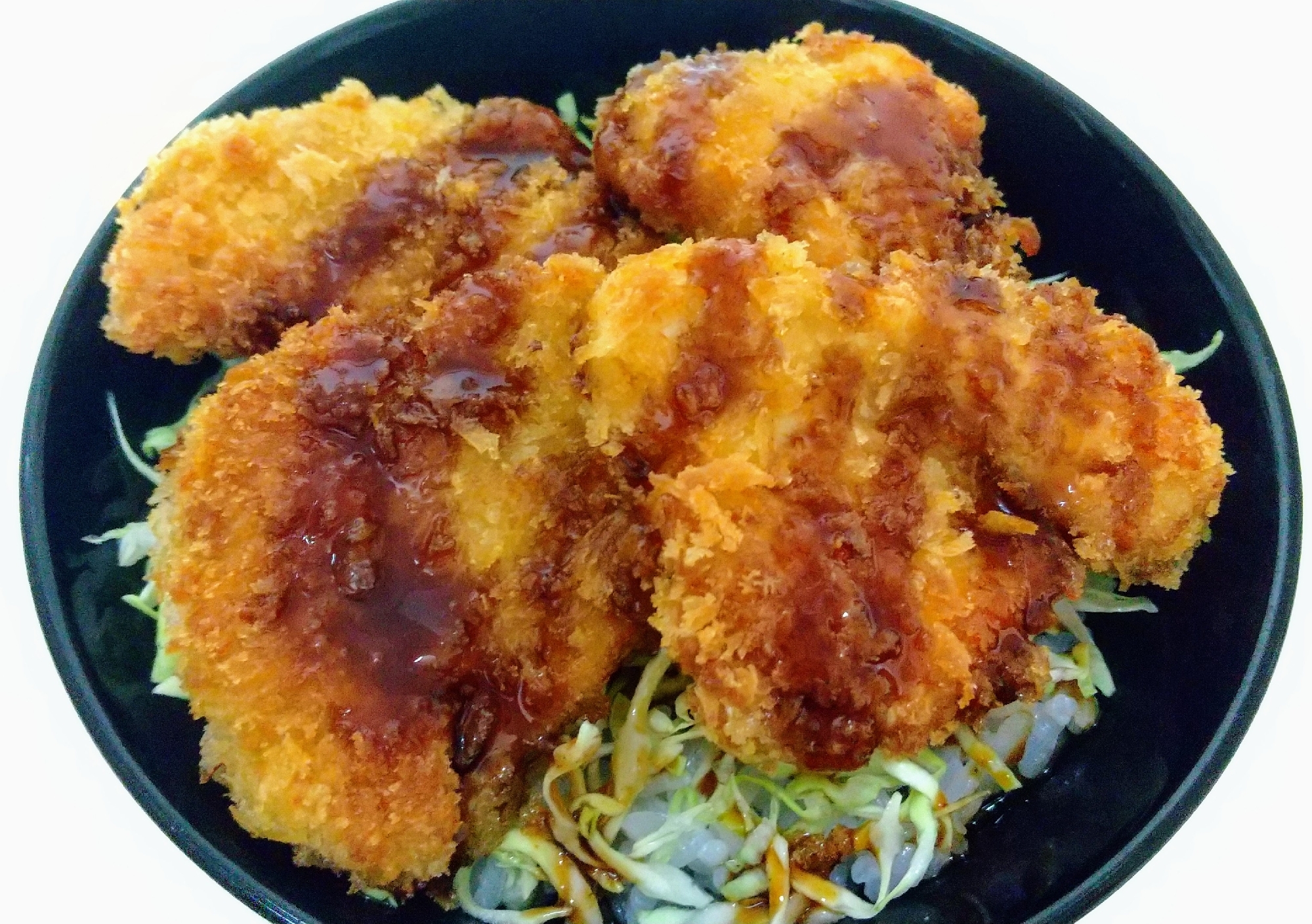 鶏むね肉のソースチキンカツ丼