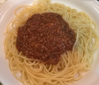 【野菜たっぷり】ナスとにんじんのミートスパゲティ