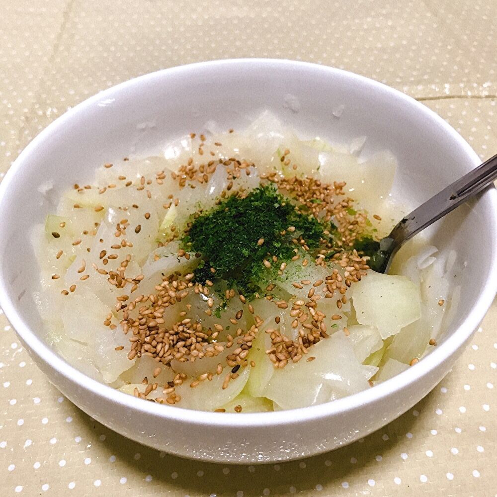 [レンジ]玉ねぎ＊食べるスープ(ラーメンスープ味