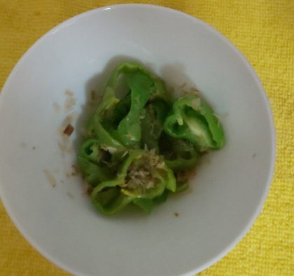 かつおぶしの無限ピーマン(*^^*)