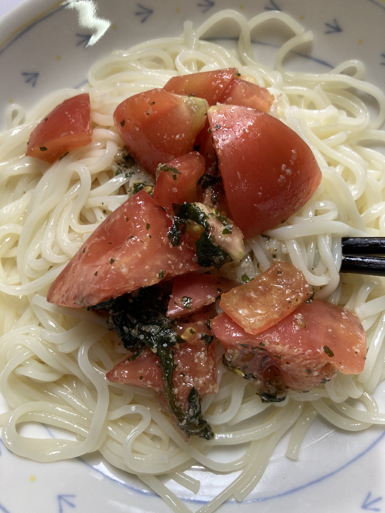 トマトと紫蘇のそうめん